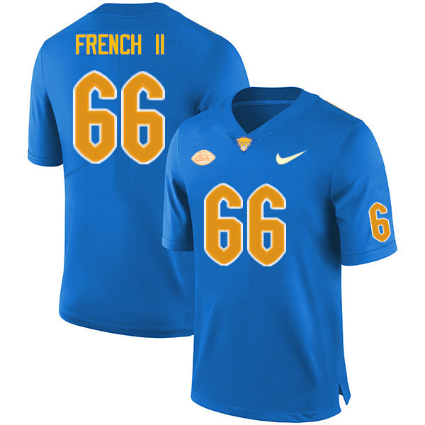 Men #66 George French II Pitt Panthers College Football Jerseys Sale-Royal